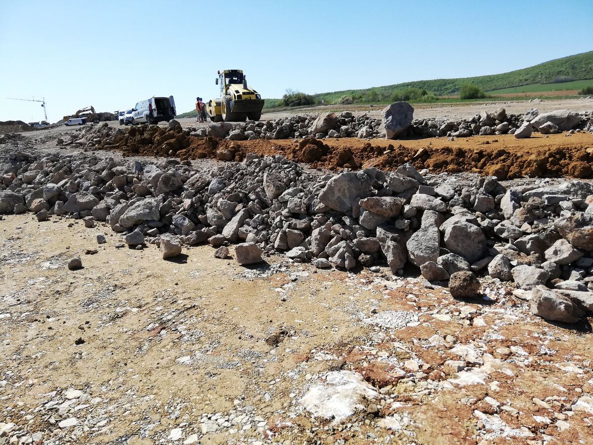 Earthworks on a construction site